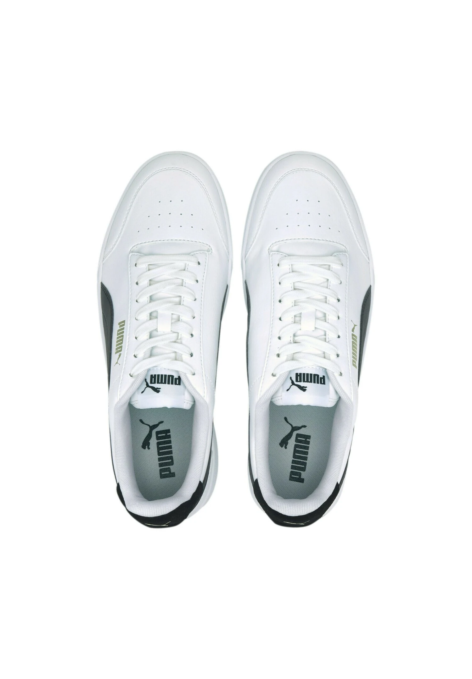 Puma Shuffle Unisex - Trainers - White Black Team Gold 5 Puma Shuffle Unisex - Trainers - White Black Team Gold - Image 3