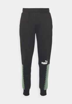 Puma Block Tape - Tracksuit Bottoms - Black/Eucalyptus -Fashion clothing 0303a8fa53864a2ea76c22e2091e71f7
