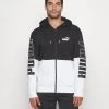 Puma Power Colorblock Full Zip Hoodie - Zip-Up Sweatshirt - Black -Fashion clothing 030888039b674a7ba3916b6df4cbf167
