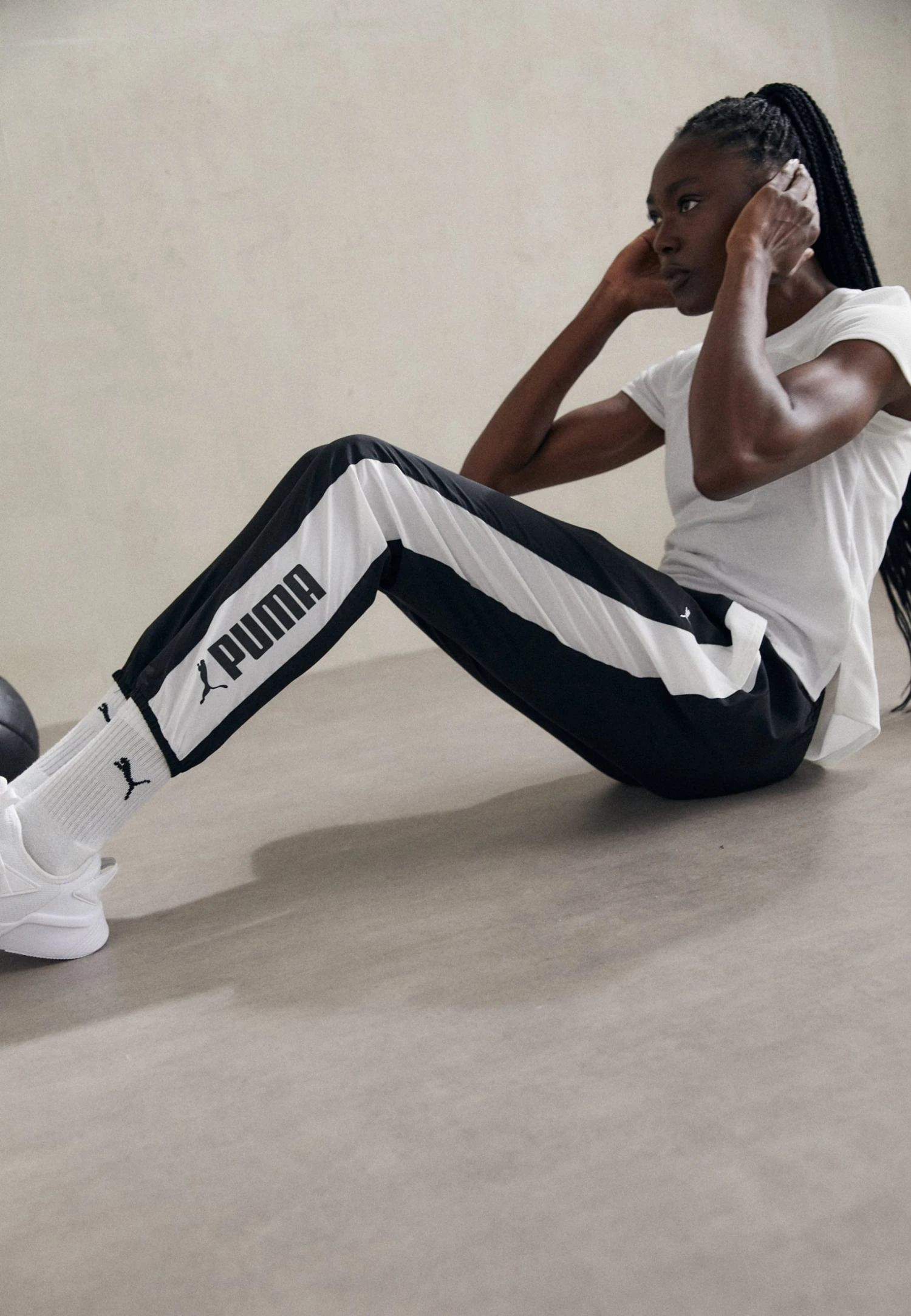 Puma Fit Jogger - Tracksuit Bottoms - Black/White 4 Puma Fit Jogger - Tracksuit Bottoms - Black/White - Image 2