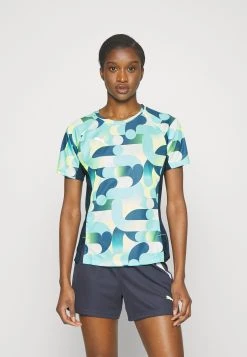 Puma Individual Blaze- Sports T-Shirt - Electric Peppermint/Dark Night