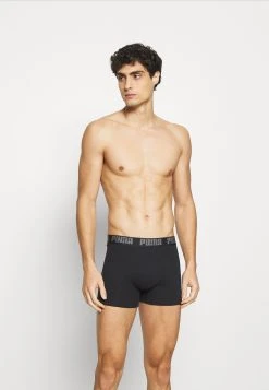 Puma Basic4P Ecom - Pants - Black/Grey Melange -Fashion clothing 05a60b3f282c4f888ae049cfa4775dff