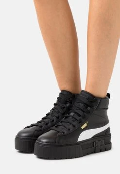 Puma Mayze Mid - High-Top Trainers - Black/White -Fashion clothing 06a4f74803e74f4d8c6fb684fb3b52ac