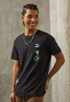 Puma Classics Super Graphic Tee - Print T-Shirt - Black