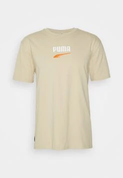 Puma Downtown Logo Tee - Print T-Shirt - Granola -Fashion clothing 0ed0a732ef094d47873a3b5d65d391f5