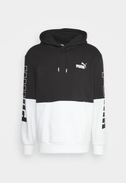 Puma Power Colorblock Hoodie - Hoodie - Black/White -Fashion clothing 1304bc7b147e41aa92254bc97048df7b