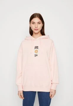 Puma Downtown Oversized Graphic - Hoodie - Rose Dust