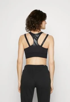 Puma Nova Shine Mid Impact Eversculpt Bra - Medium Support Sports Bra - Black -Fashion clothing 18ef6071c7ba4996926211e4030ac24d