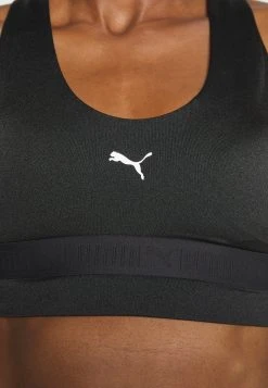 Puma Mid Impact Strong Shine Bra - Medium Support Sports Bra - Black -Fashion clothing 198861df71a0444ea8753db2d604ea2a