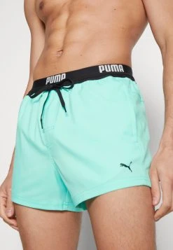 Puma Swim Men Logo Length Swim Shorts - Swimming Shorts - Electric Mint -Fashion clothing 1ae5019ed3034661b3b911d5561dddc8