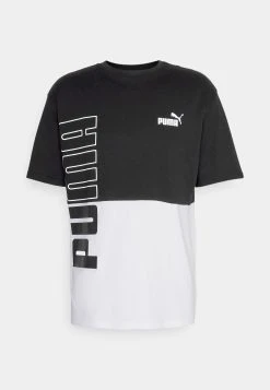 Puma Power Colorblock - Print T-Shirt - Black/White -Fashion clothing 1dddb7dbb9284d39831041dc1ed6bc03