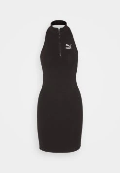Trend 7Etter Half-Zip Mock Neck Dress - Jersey Dress - Puma Black -Fashion clothing 217c0570339949b0b5ec9106e2678757