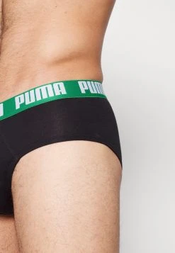 Puma Basic Brief 2 Pack - Briefs - Black/Green -Fashion clothing 23eb8e37a36d439098560ada5d3454bb