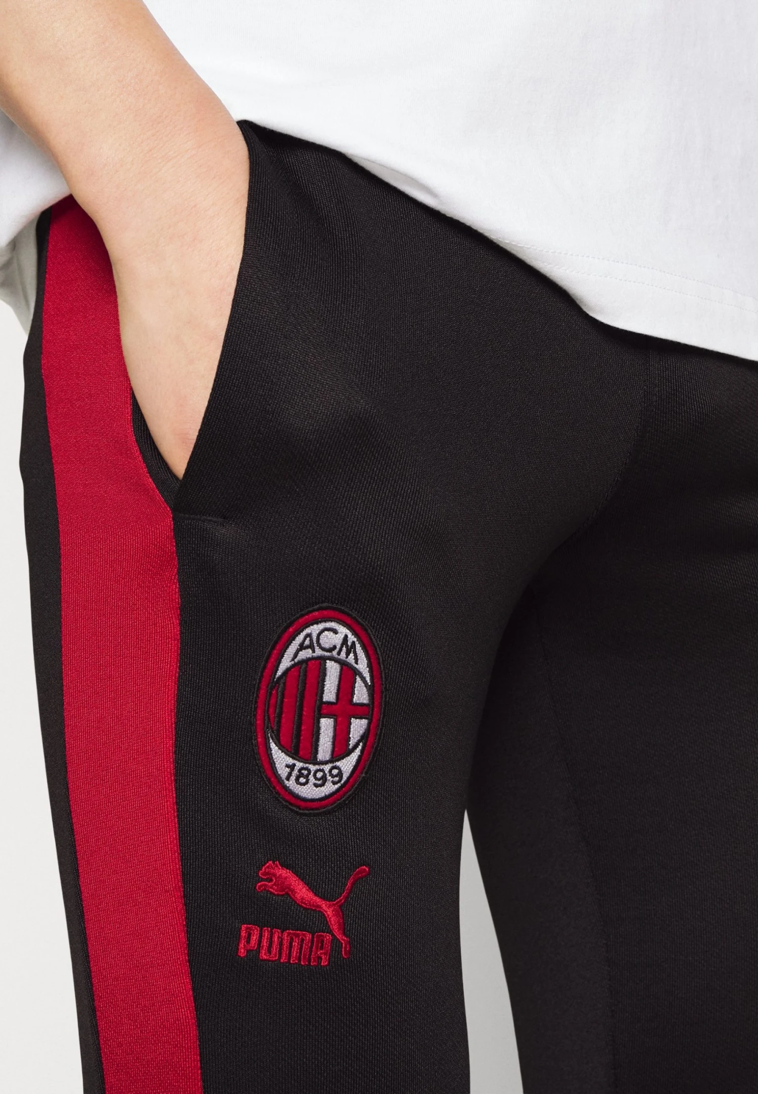 Puma Ac Milan Track Pants - Club Wear - Black/Tango Red 7 Puma Ac Milan Track Pants - Club Wear - Black/Tango Red - Image 5