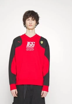 Puma Ferrari Race Statement Crew - Sweatshirt - Rosso Corsa