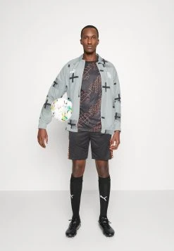 Puma Olympique De Marseille Prematch Jacket - Club Wear - Cool Gray/ White -Fashion clothing 2635c7447e264b8dacce19c7a3db2fe6