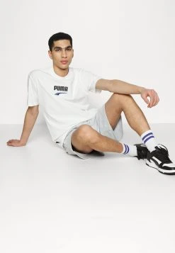 Puma Downtown Logo Tee - Print T-Shirt - White -Fashion clothing 306aeb1a304b4cfd8879a0bea6a6c1ff