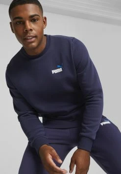Puma Small Logo Crew - Sweatshirt - Navy -Fashion clothing 32e57e9ff09f4d5d84ac2737ace9db94