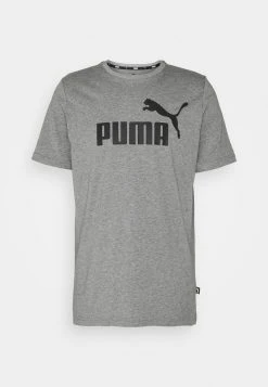 Puma Logo Tee - Print T-Shirt - Medium Gray Heather