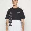 Puma Power Colorblock - Print T-Shirt - Black/White -Fashion clothing 3931efd875b14af48292abe9cfb01cbb