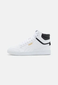 Puma Shuffle Mid Unisex - High-Top Trainers - White/Black/Team Gold
