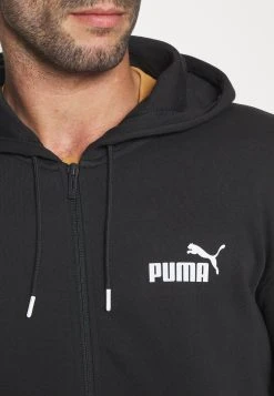 Puma Power Colorblock Full Zip Hoodie - Zip-Up Sweatshirt - Black -Fashion clothing 3aec8782c01d48c98fbafa187319e763