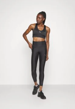 Puma Mid Impact Strong Shine Bra - Medium Support Sports Bra - Black -Fashion clothing 3c640993adfb44348f685f113e6e4ee9