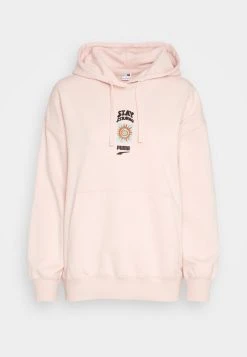 Puma Downtown Oversized Graphic - Hoodie - Rose Dust -Fashion clothing 43021ab78d4b462f84566c4a150818a4