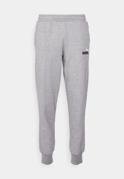 Puma Logo Pants - Tracksuit Bottoms - Medium Gray Heather -Fashion clothing 451ae7dcb0544d7b80d02f0cfb748ba6