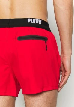 Puma Swim Men Logo Length Swim Shorts - Swimming Shorts - Red -Fashion clothing 45fd53d70b6a49228cf29281668e560a