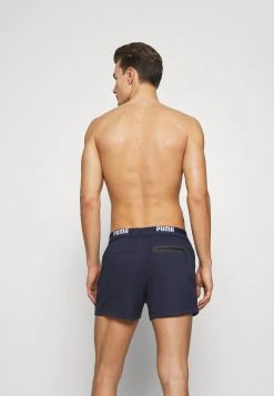 Puma Swim Men Logo Length Swim Shorts - Swimming Shorts - Navy -Fashion clothing 475b8279ffa64c64b37651e4eb93b646