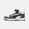 Puma Rebound V6 Mid Unisex - High-Top Trainers - White/Black/Shadow Gray -Fashion clothing 4ae69d7fd51041339e8e652d512a0896