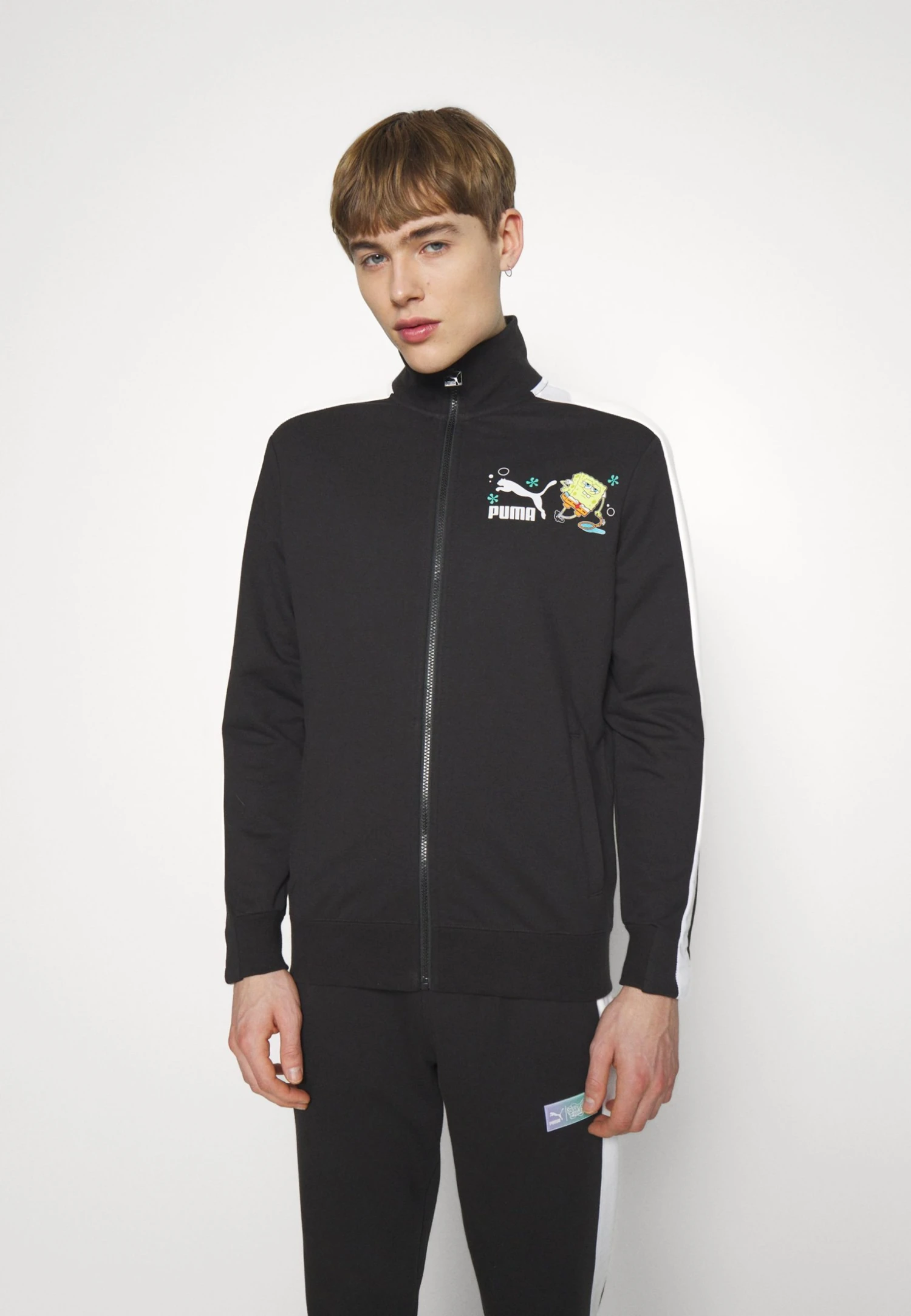 Puma Spongebob Jacket - Zip-Up Sweatshirt - Black 5 Puma Spongebob Jacket - Zip-Up Sweatshirt - Black - Image 3