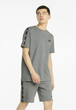 Puma Ess Tape - Print T-Shirt - Medium Gray Heather