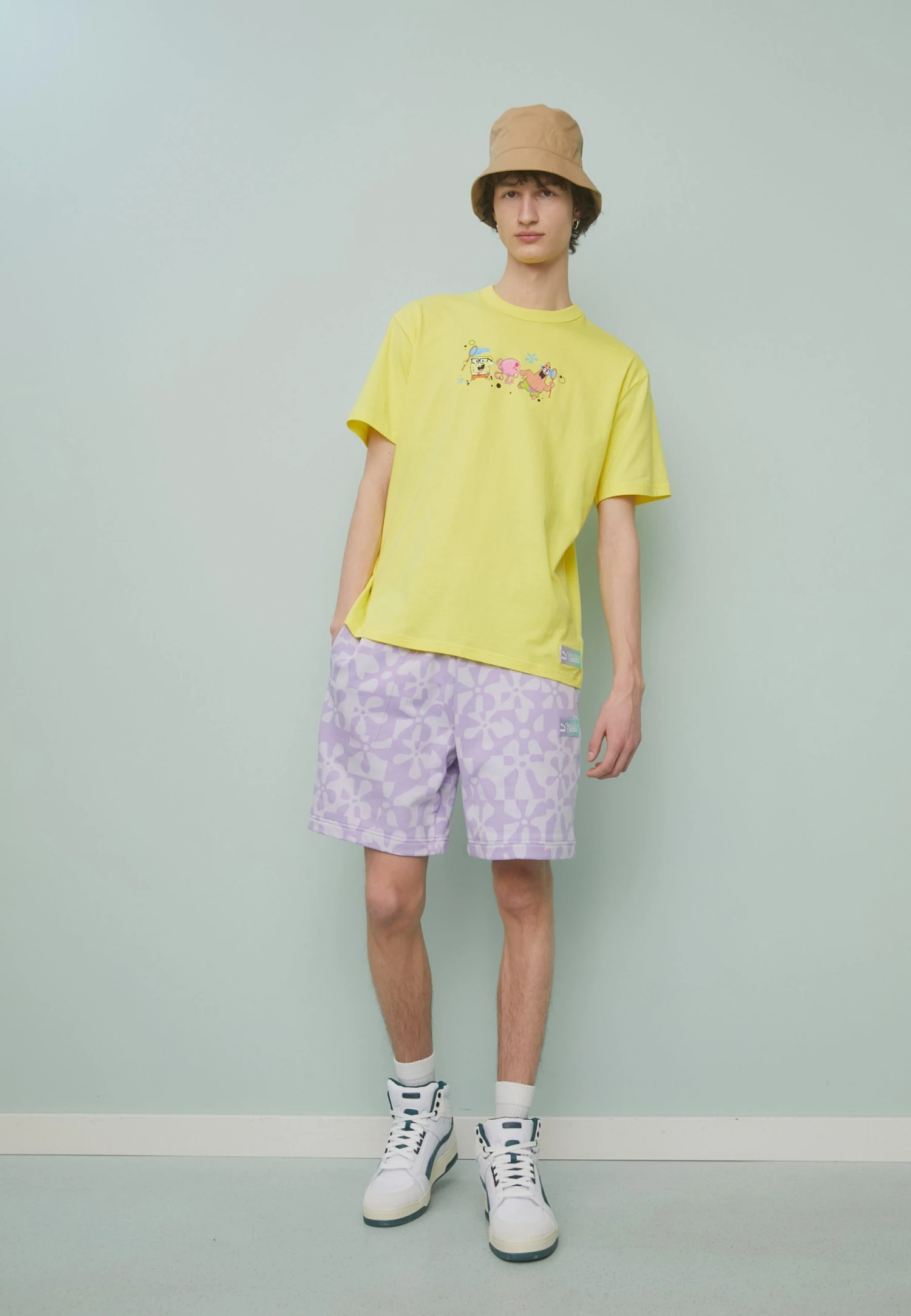 Puma Spongebob Pintuck - Shorts - Vivid Violet 4 Puma Spongebob Pintuck - Shorts - Vivid Violet - Image 2