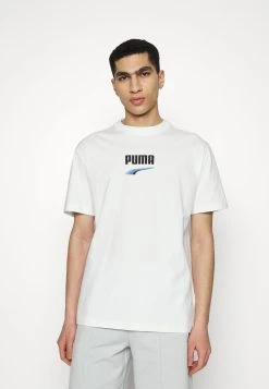 Puma Downtown Logo Tee - Print T-Shirt - White -Fashion clothing 527a6acfbfe84918870195ebd16496f2