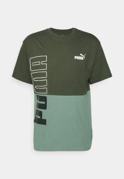 Puma Power Colorblock - Print T-Shirt - Myrtle -Fashion clothing 5509f376fd6440438fc999882b6e2447