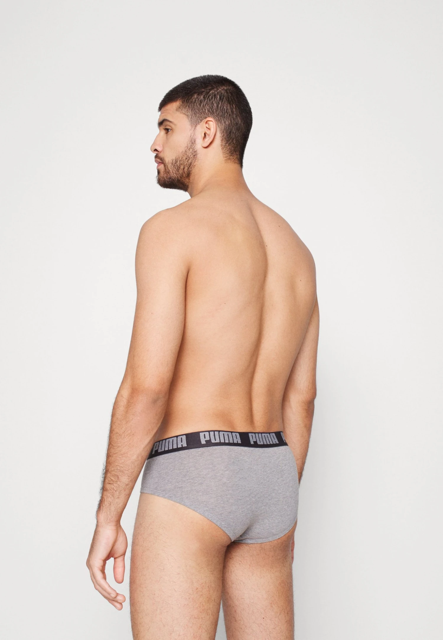 Puma Basic Brief 2 Pack - Briefs - Dark Grey Melange/Black 4 Puma Basic Brief 2 Pack - Briefs - Dark Grey Melange/Black - Image 2