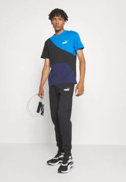 Puma Logo Pants - Tracksuit Bottoms - Black/White -Fashion clothing 569de5bc46a244c29a41e838c67683c1