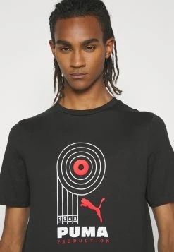 Puma Graphics Production Tee - Print T-Shirt - Black -Fashion clothing 5c051e3a625a44b2a53b32911a790a5b
