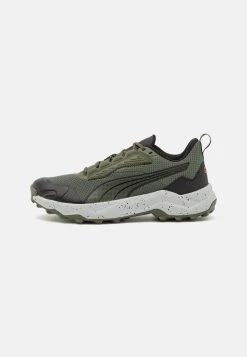 Puma Obstruct Profoam Unisex - Trail Running Shoes - Green Moss/Black/Ultra Orange