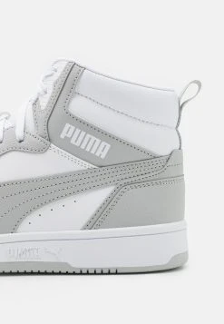 Puma Rebound Unisex - High-Top Trainers - White/Ash Gray -Fashion clothing 5d14739372424fd38b2e22df61f4b130