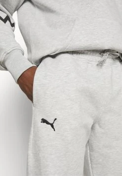 Puma Hoops Team Sweat Pant - Tracksuit Bottoms - Light Gray Heather -Fashion clothing 5f0709658a2746258aaccc8dd32430ff