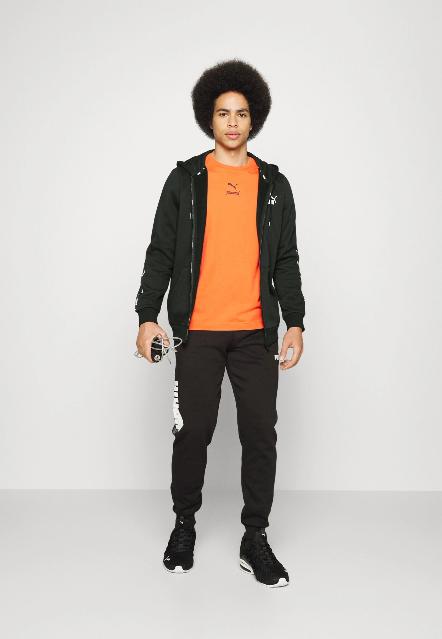 Puma Zip-Up Sweatshirt - Black 4 Puma Zip-Up Sweatshirt - Black - Image 2