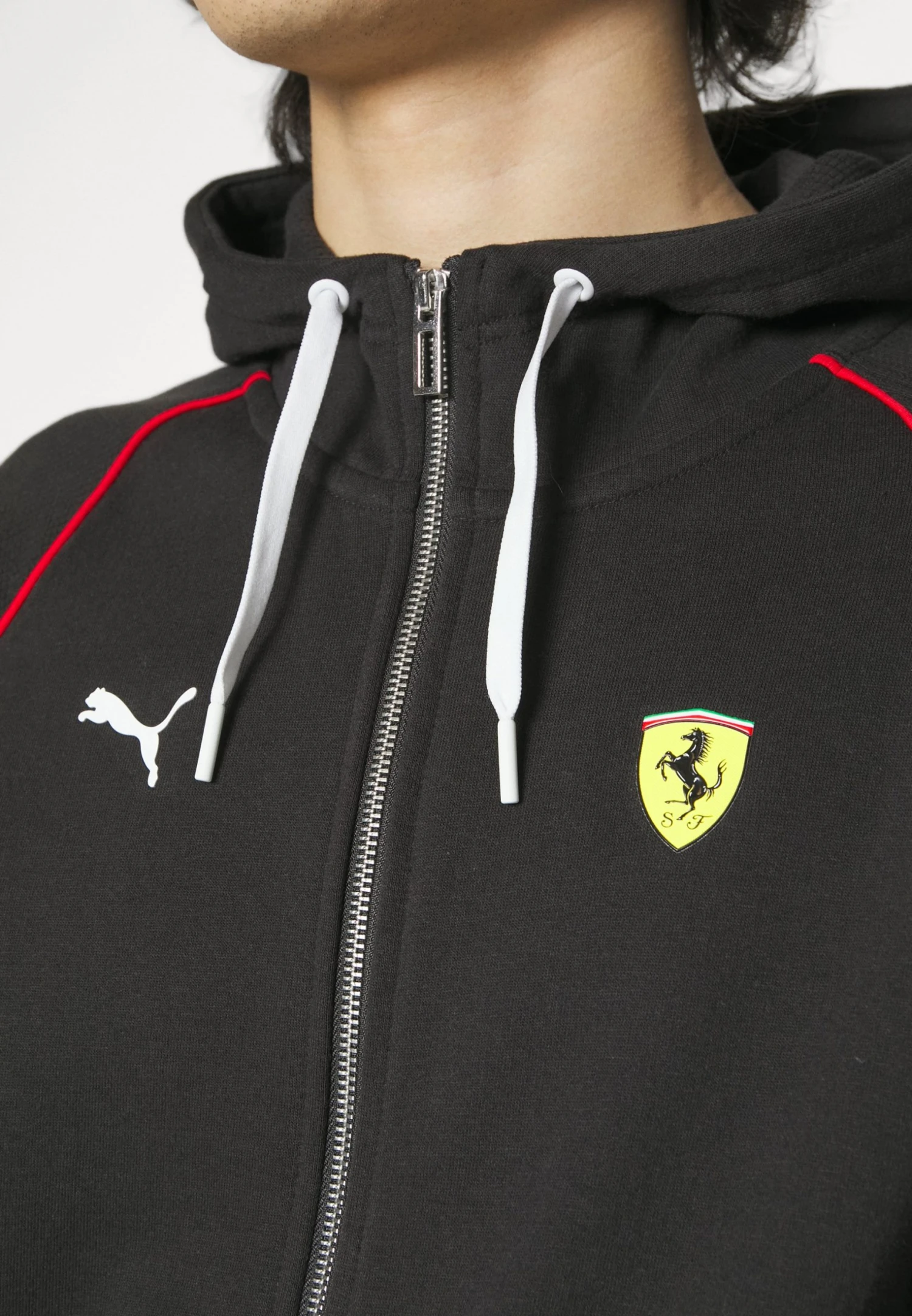 Puma Ferrari Race Hooded Jacket - Zip-Up Sweatshirt - Black 6 Puma Ferrari Race Hooded Jacket - Zip-Up Sweatshirt - Black - Image 4