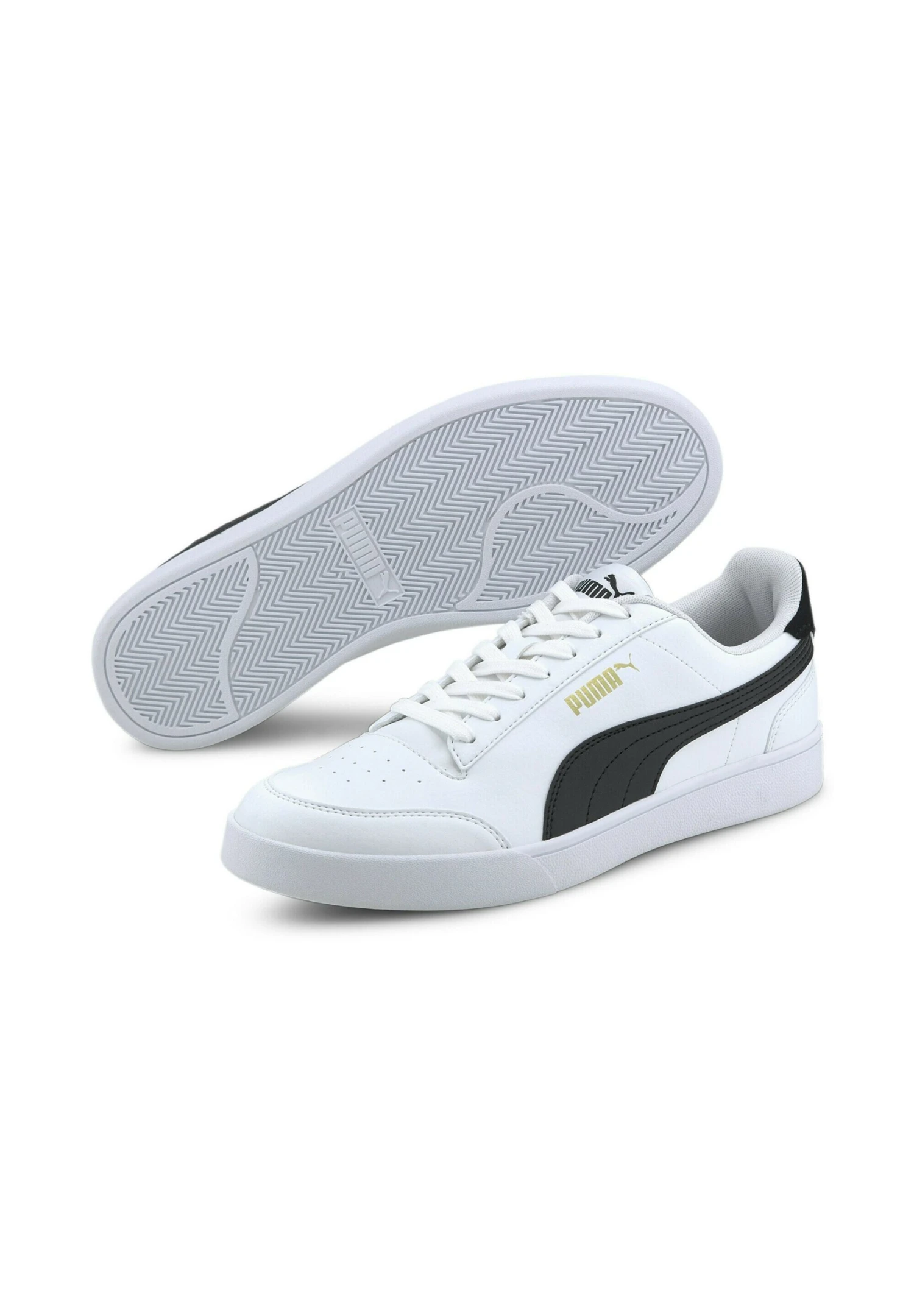 Puma Shuffle Unisex - Trainers - White Black Team Gold 4 Puma Shuffle Unisex - Trainers - White Black Team Gold - Image 2