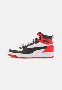 Puma Rebound Jr - High-Top Trainers - White/Black/High Risk Red