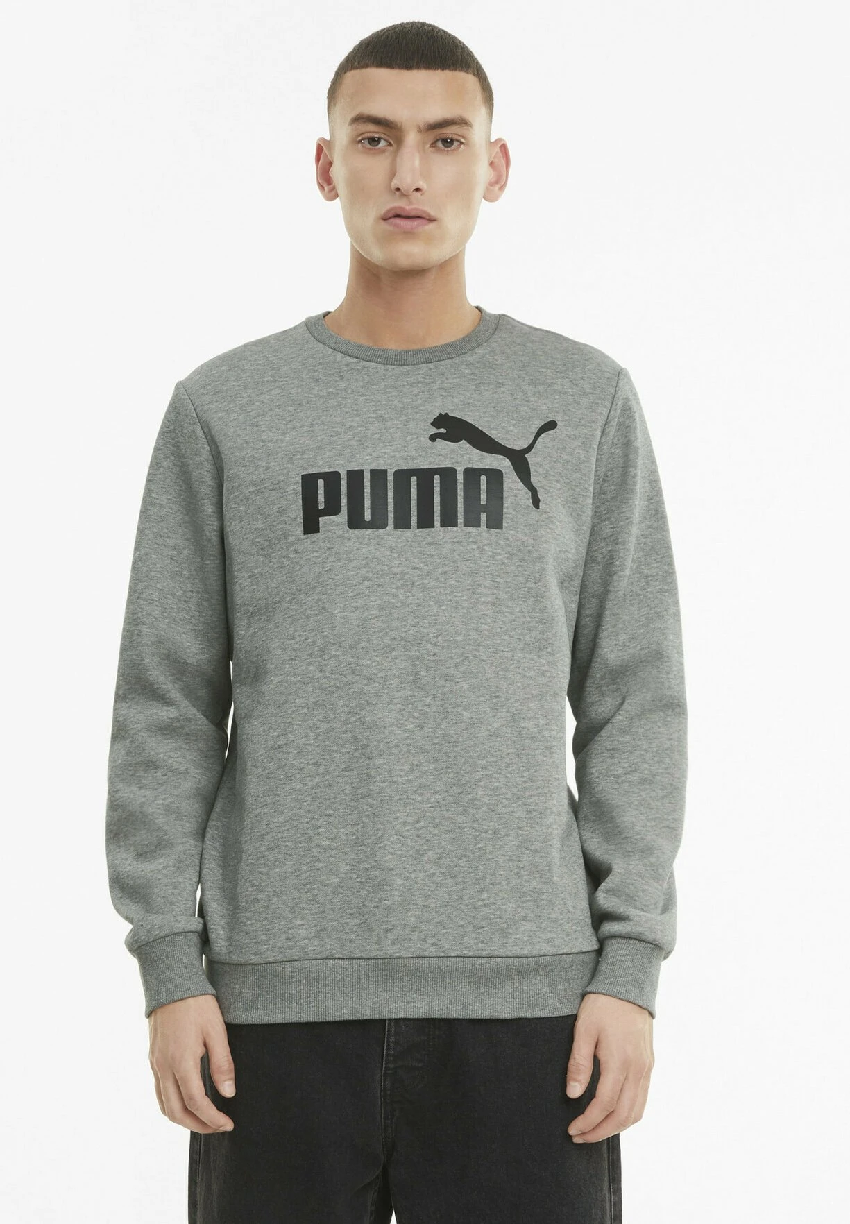 Puma Sweatshirt - Medium Gray Heather 3 Puma Sweatshirt - Medium Gray Heather