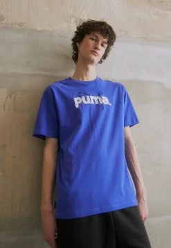 Puma Team Graphic Tee - Print T-Shirt - Royal Sapphire -Fashion clothing 632aa1a0ddaa4d339ef0a5af39fa98cd