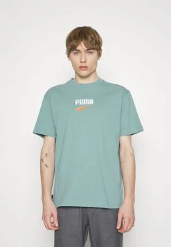 Puma Downtown Logo Tee - Print T-Shirt - Adriatic